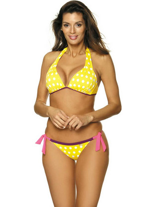 Marko Bikini Set Τριγωνάκι με Ενίσχυση Κίτρινο M-450