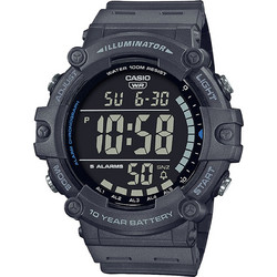 Casio Standard Ψηφιακό Ανδρικό Ρολόι Χρονογράφος με Γκρι Καουτσούκ Λουράκι AE-1500WH-8BVEF