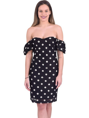 Guess Rosita Mini Καλοκαιρινό Φόρεμα για Γάμο / Βάπτιση Μαύρο W1GK0RKAM20-PL94