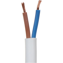 Εύκαμπτο καλώδιο ρεύματος λευκό, NYL 2x0.75, GEYER HO3VV-F, 70.30.02 (τιμή ανά μέτρο)