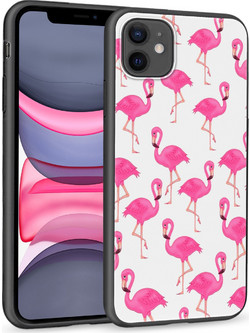Θήκη iPhone 11 Black TPU - Pink Flamingos