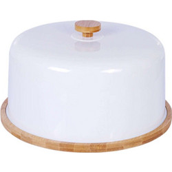 Τουρτιέρα Bamboo Με Άσπρο Πλαστικό Καπάκι 808755 27,5x15cm Ankor Bamboo