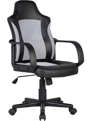 Woodwell BF2850 Καρέκλα Gaming Δερματίνης Μαύρη Γκρι ΕΟ298,2