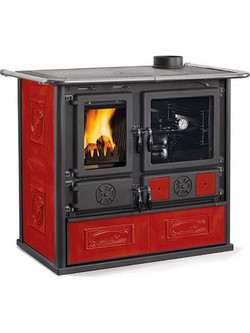 La Nordica Rosa Majolica 4.0 Liberty Bordeaux Μαντεμένια Ξυλόσομπα με Φούρνο 9.6kW