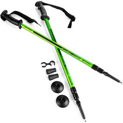 SPOKEY EKVILIBRO trekking poles with accessories black-lime (927902)