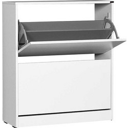 Homeplus Παπουτσοθήκη Ξύλινη Λευκή Μ73xΠ26xΥ84cm 07.01.0526