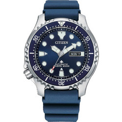 Citizen Promaster Ανδρικό Ρολόι Αυτόματο με Μπλε Καουτσούκ Λουράκι NY0141-10L
