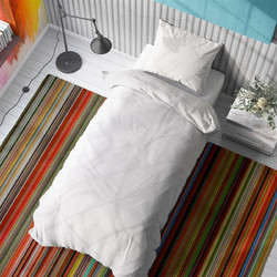 Dimcol Σετ Σεντόνια Μονά Βαμβακερά 160x240 Solid White 491 3τμχ
