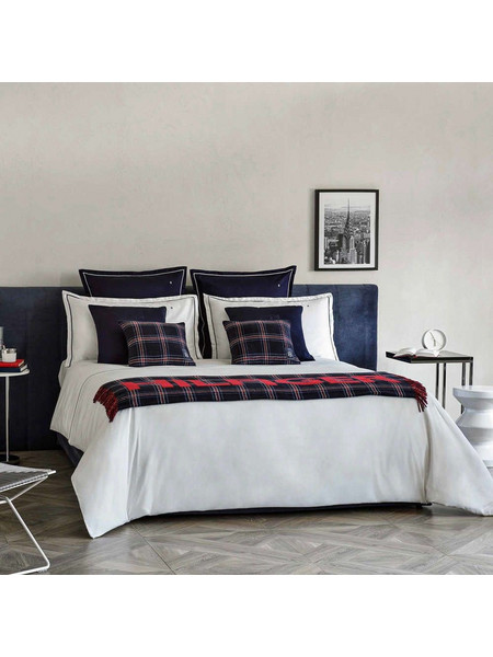 Παπλωματοθήκη Arthur White-Navy Tommy Hilfiger Υπέρδιπλo 100% Βαμβακοσατέν