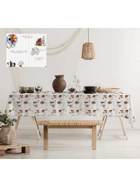 MC DECOR ΤΡΑΠΕΖΟΜΑΝΤΙΛΟ ΑΛΕΚΙΑΣΤΟ 140Χ140CM ΕΜΠΡΙΜΕ - WHITE - MC DECOR MCL.AR.3