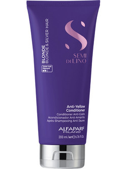 Alfaparf Milano Semi Di Lino Anti-Yellow Conditioner για Προστασία Χρώματος & Επανόρθωση για Βαμμένα Μαλλιά 200ml