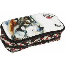 No Fear Oval Wid Wolf Κασετίνα με 2 Θήκες Λευκή 347-85141