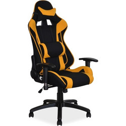 Viper Καρέκλα Gaming Δερματίνης με Ρυθμιζόμενα Μπράτσα Μαύρη Πορτοκαλί VIPER-CZO