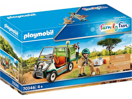 Playmobil Family Fun Κτηνίατρος με Όχημα Ζωολογικού Κήπου για 4+ Ετών 70346