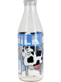 Μπουκάλι γυάλινο για γάλα 1LT με καπάκι LATTE Cerve c374654