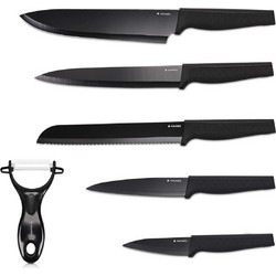 Navaris Knives Set and Peeler - Σετ με 5 x Μαχαίρια και 1 x Αποφλοιωτή - Black (48366.06.02)