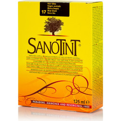 Sanotint Classic 17 Μαύρο Μπλε Φυτική Ημιμόνιμη Βαφή Μαλλιών Χωρίς Αμμωνία 125ml