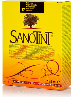 Sanotint Classic 17 Μαύρο Μπλε Φυτική Ημιμόνιμη Βαφή Μαλλιών Χωρίς Αμμωνία 125ml