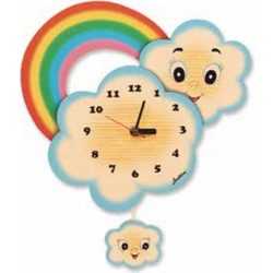 Bartolucci Pendulum Wooden Clock - Rainbow