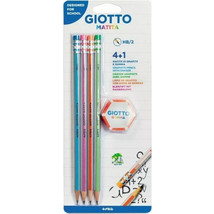 Μολυβι Giotto Matit 4Τμχ Με Γομα Σε Blister (233500)