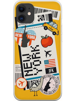 Θήκη Ticket To New York iPhone 11 Flexible TPU (Διάφανη Σιλικόνη)