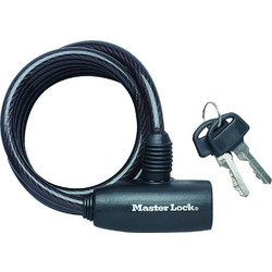 Master Lock Κλειδαριά Ποδηλάτου Κουλούρα με Κλειδί Μαύρη 812600112