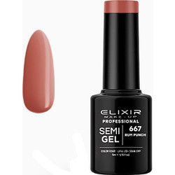 Elixir Semigel 667 Rum Punch Ημιμόνιμο Βερνίκι Νυχιών 5ml