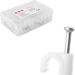 HYPER-FIX ΡΟΚΑ ΓΙΑ ΔΙΑΜΕΤΡΟ ΚΑΛΩΔΙΟΥ 7mm ΥΨΟΣ 8.4mm - ΚΑΡΦΙ 1.80x18mm ΑΣΠΡΟ - ΚΟΥΤΙ 100 ΤΕΜ