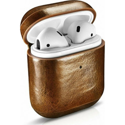 iCarer Leather Oil Wax natural leather case AirPods 1 / 2 - New Brown (WMAP011-BN)