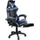 Woodwell BF7860 Καρέκλα Gaming Δερματίνης με Υποπόδιο Μαύρη Μπλε ΕΟ581,2