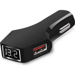 Φορτιστής 2 x USB 2.1A 12/24V με ένδειξη βολτόμετρου