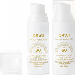 Grigi The Sun Perception Tinded Face Cream Spf 50 50ml & Grigi The Sun Perception Tinded Face Cream Spf30 50ml