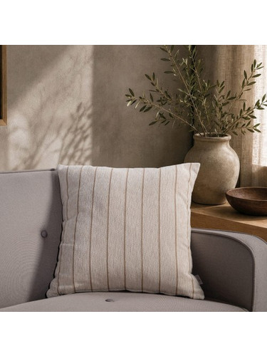 Μαξιλαροθήκη Macon 01 Natural Beige - 50x50cm με γέμιση