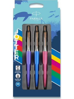 Parker Jotter Original Trio Water Purple Blue Pink Σετ Στυλό Διαρκείας 3τμχ