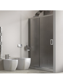 Karag New Flora 500 Καμπίνα Ντουζιέρας Μπάνιου Ευθεία με Συρόμενη Πόρτα 150x180cm Fabric