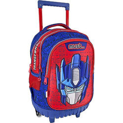 Must Transformers Ready For Battle Σχολική Τσάντα Τρόλεϊ Δημοτικού Μπλε Κόκκινη 483217