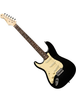 Stagg SES-30 Left Handed Ηλεκτρική Κιθάρα ST Style με SSS Μαγνήτες και Ταστιέρα Rosewood Black