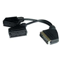 Διακλαδωτής scart 1 αρσ. 2 θηλ. καλώδιο 9 pin SCART 31 (OEM)