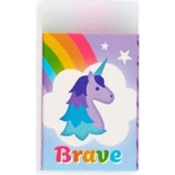 OOLY 112-107 UNIQUE UNICORNS MINI-ERASER - KIND BRAVE