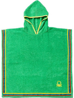 Benetton Kids Παιδικό Πόντσο Θαλάσσης Πράσινο 85x85cm 20.21.0589
