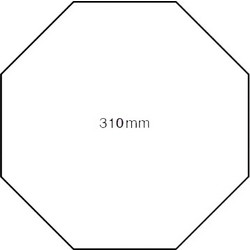 Ροζέτα οκτάγωνη 22x310mm Πεύκο άροζο