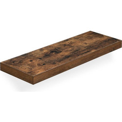 Επιτοίχιο Ξύλινο Ράφι 60 x 20 x 3.8 cm Χρώματος Καφέ VASAGLE LWS26BX