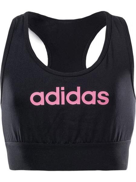 adidas Sports Single Jersey Fitted Gilrs Bra Black