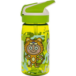 Polo Laken Jannu Tritan Animals Παιδικό Μπουκάλι Πλαστικό BPA Free με Καλαμάκι Lime 450ml