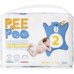 Pee&poo Mini No2 3-6kg 26τμχ