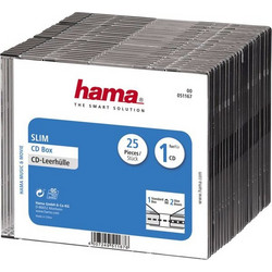 1x25 Slim CD Jewel Case transparent/black 51167