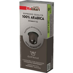 Caffe Molinari Κάψουλες Espresso 100% Arabica Συμβατές με Μηχανή Nespresso 10τμχ