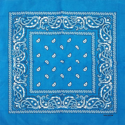 Unisex Μαντήλι Μπαντάνα - Cotton - Bandana - Vintage Σχέδιο -Γαλάζιο