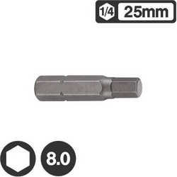 Force 1242508 - Μύτη Άλεν 1/4" 25mm - 8.0mm