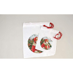 Πουγκί με κορδόνι πολυεστέρας Santa Claus 16 cm X 20 cm